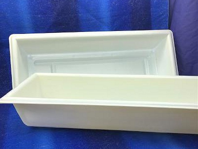 7.5" x 19" White tray - Click Image to Close